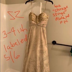 Gold sparkly formal dress